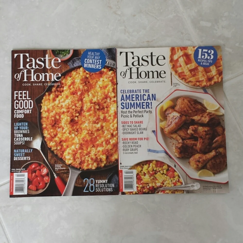 7 Food Network & 2 Taste of Home Magazines